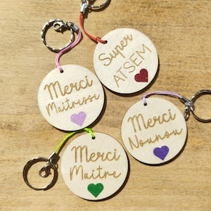 Llavero gracias maestra, gracias por este maravilloso año, llavero, gracias niñera, gracias maestra, llavero personalizado con brillantina