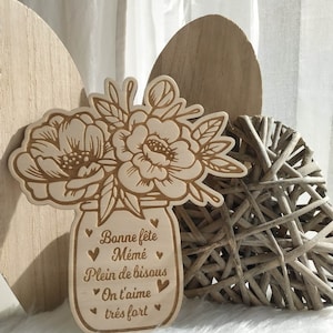 Wooden flower bouquet / Grandmother&#39;s Day / Happy Grandma&#39;s Day / Grandma / Grandma
