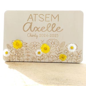 Carte porte fleurs Maîtresse , Atsem, Nounou