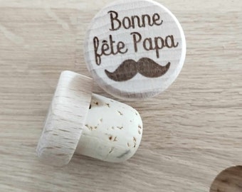 Bouchon personnalisable de A à Z idéale pour la fête des pères