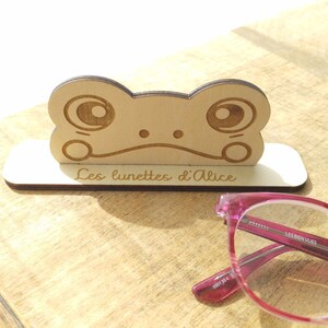 Support de lunettes enfant , Porte lunette, Porte lunette en bois personnalisé, étui lunette