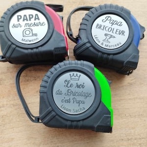 Mètre de bricolage personnalisé. Cadeau idéal pour la fête des pères, papa, papounet ...