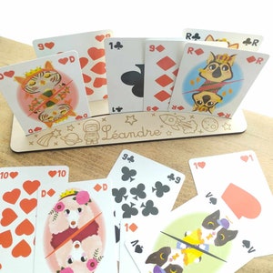 Porta-cartas personalizado / Cartas de jogo infantil / Bombeiros Sereia Astronauta Princesa Unicórnio...