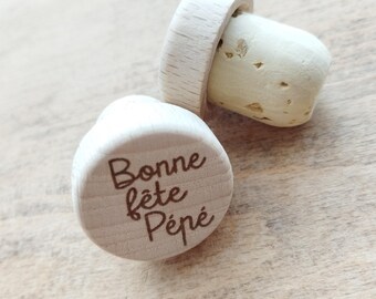 Bouchon personnalisable de A à Z idéale pour la fête des pères