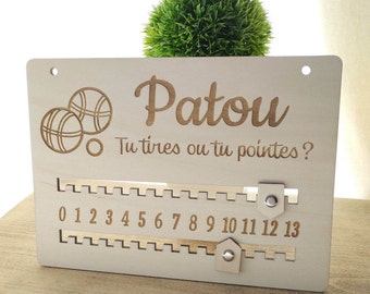 Compteur de points personnalisé pétanque