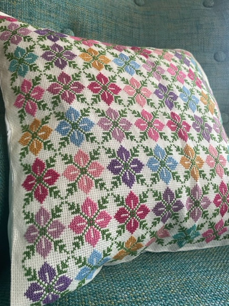 Hand Embroidered Pillow Case Etsy