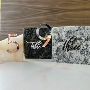 3D Marble Stone Table Numbers, Wedding Unique Signage, Custom Layered Decor, Table Numbers, Tablescape Decor, Travertine Looking