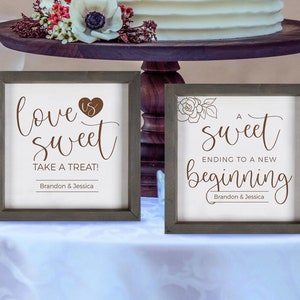 Wooden Personalized Dessert Bar Sign | Personalized Sign | Wedding Decor | Dessert Bar Table Sign | Love is Sweet sign | Custom Decoration
