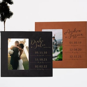 Love Story Timeline Engraved Picture Frame, Anniversary Gift, Our Love Story, Couple Photo Frame, Custom Picture Frame, Engagement Gift