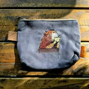 Monedero bordado, Monedero de tela, Monedero artesanal, Monedero de cuero, Monedero de lino, Monedero, Monedero de tela de lino, Estuche para lápices personalizado