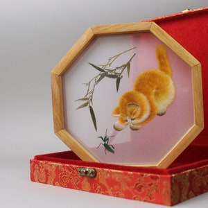 cute cat embroidery,Desk Decor For Family,cat lovers embroidery gifts,cozy cat home décor,motifs for pet lover,cat embroidery,gift for her