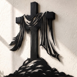 Christelijk kruis SVG DXF PNG-bestanden voor wanddecoratie, CNC-lasersnijbestand