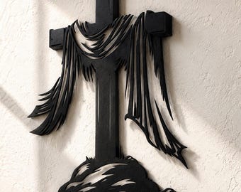 Christian Cross Svg Dxf Png Files Wall Art, CNC Laser Cut File