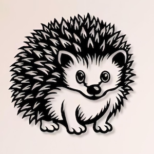 Hedgehog Wall Art: Laser Cut File (SVG, PNG, DXF)