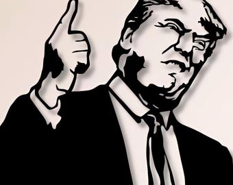 Trump Metal Wall Art Files | CNC Plasma Cut (Dxf, Svg, Png)