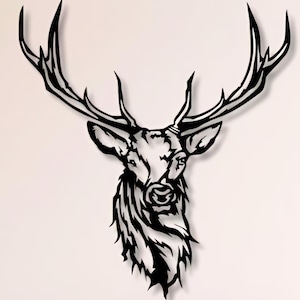 Deer Dxf Svg Png Files Deer Wall Art Cut File For Cnc Plasma Laser Glowforge