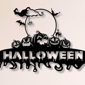 Halloween Pumpkins Dxf Svg Png Files , Pumpkin , Halloween  , Horror , Haunted,  Wall Art Cut File For Cnc Plasma Laser Glowforge