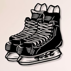 Hockey Skate Dxf Svg Png Files ice Hockey Skates Cut File For Cnc Plasma Laser Glowforge Cricut