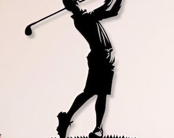 Golfer Metal Wall Art Cut File (SVG, DXF, PNG)