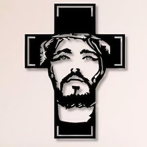 Jesus Cross Dxf , Svg , Png , Files - Jesus , Wall art , Cross , Religion , Religious , Laser cut , For Cnc , Laser , Plasma , Glowforge