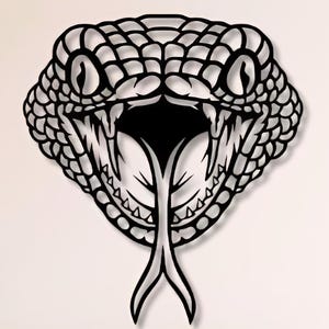 Snake Face Dxf Svg Png-bestanden Snake Svg Wall Art Cut-bestand voor Cnc Plasma Laser Glowforge Cricut