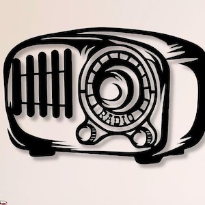 Vintage Radio Dxf,Svg,Dateien, Radio, Tape, Alt, Retro, Cut, Vektorel, Für Cnc, Laser,Plasma, Glowforge