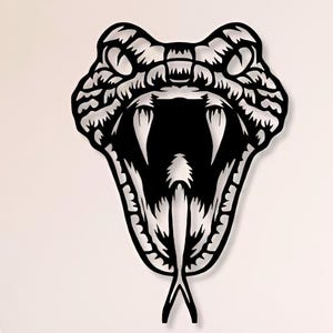 Archivos SVG, DXF y PNG de serpientes para arte mural: Archivo de corte de serpiente víbora DXF SVG PNG para Cricut