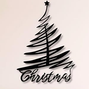 Christmas Dxf Svg Png Files , Merry , Christmas , Tree , Ornament , Wall Decor Cut File For Cnc Plasma Laser Glowforge