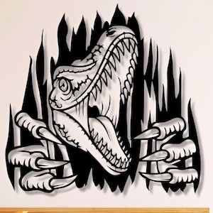 Dinosaur Dxf Svg Png Files Trex Dinosaurs Wall Art Cut File For Cnc Plasma Laser Glowforge Cricut