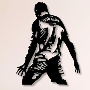 CR7 Dxf, Svg, Png, Archivos, Cristiano, Ronaldo, Arte de pared, Cortar, Archivo, Para, Cnc, Plasma, Láser, Glowforge