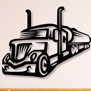 LKW-Dxf-Svg-Png-Dateien Tralier Fahrzeug Wand Kunst geschnitten Datei Vektor für Cnc-Plasma-Laser Cricut Glowforge