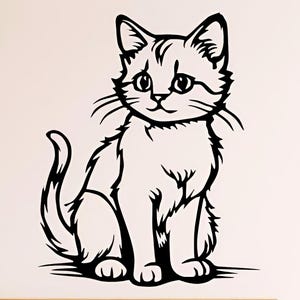 Cat Dxf Svg Png Files Cats Wall Art Cut File For Cnc Plasma Laser Glowforge Cricut