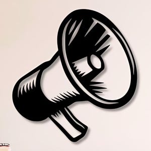Megaphone Dxf , Svg , Png , Files , Announcement , Megaphone , Advert , inform , Advise , Vectorel , Cut , File , For , Cnc , Plasma , Laser