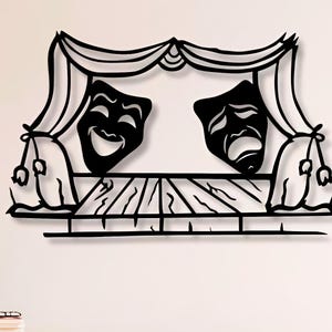 Theater Masks Dxf , Svg , Png , Files , Stage Curtains , Theater , Cut , File , For , Cnc , Plasma , Laser