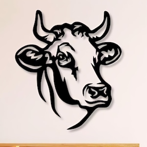 Cow Dxf Svg Png Files Cows Laser Cut File , Face , Head , Farm , Cut , File , For , Cnc , Plasma , Laser