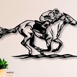 Jockeypaard dxf, svg, png, bestanden, paard, racen, rennen, hardlopen, jockey, race, knippen, bestand, voor CNC-plasmalaser