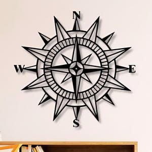 Kompass Rose Dxf,Svg,Png,Dateien,Kompass,Nautik,Rose,Wand,Kunst,Schnitt,Datei,Für,Cnc,Plasma, Laser, Glowforge