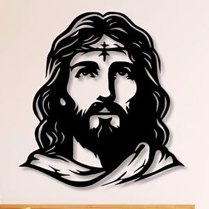 Jesus Dxf Svg Png Files Jesus Wall Art Cut File For Cnc Plasma Laser Glowforge Cricut