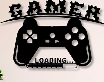Gamer Controller Metal Wall Art Files, CNC Plasma Laser Cut (svg, dxf, png)