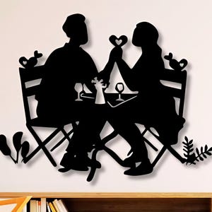 Romantique Dxf, Svg, Png, Fichiers, Mariage, Proposition, Amour, Soirée, Diner, Romantique, Coeur, Saint-Valentin, Coupe, Fichier, Pour, Cnc