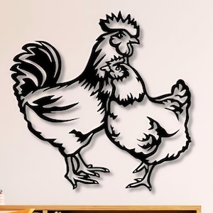 Haan kip dxf, svg, png, bestanden, haan, kip, boerderij, boer, kippenhok, knippen, bestand, voor, cnc, plasma, laser