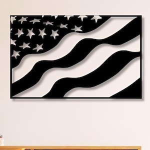 Amerikaanse vlag DXF, SVG, png, bestanden, Amerikaanse vlag, patriottisch, vlag van de VS, kunst aan de muur, voor CNC, laser, plasma, Cricut, Glowforge