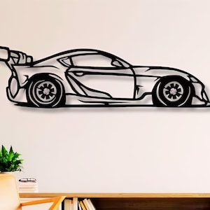 スポーツカー DXF SVG PNG ファイル レーサーカー ウォールアート カットファイル CNC プラズマ レーザー Glowforge Cricut Xtool 用
