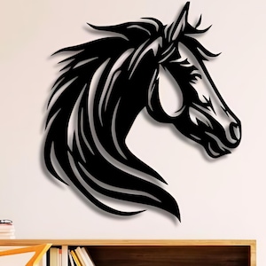 Horse Dxf Svg Png Files Horses Head Face Laser Plasma Cut File, Wall , Art , Cut , File , For , Cnc , Plasma , Laser , Glowforge