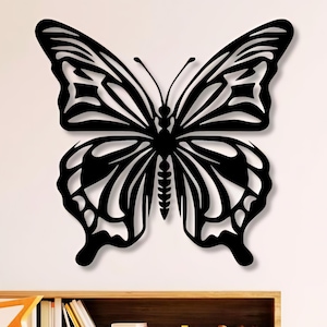 Fichiers papillon Dxf Png Svg, papillon, mur, art, décoration, aile, fichier de coupe pour laser plasma cnc Glowforge