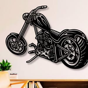 Motorcycle Dxf Svg Png files Vintage Laser cut Wall art Motorcycle Chooper , Harley , Retro , For Cnc , Laser , Plasma, Glow