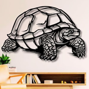 Fichiers Tortue Dxf Svg Png Tortue terrestre Wall Art coupe fichier pour Cnc Plasma Laser Glowforge Cricut