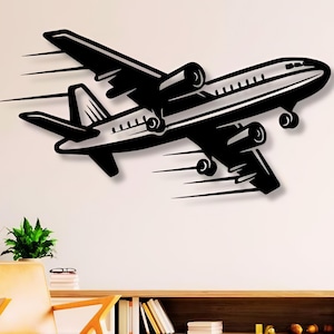 Fichiers Dxf svg Png avion avion Airbus passager pilote, mur, art, couper, fichier, pour, Cnc, Plasma, Laser