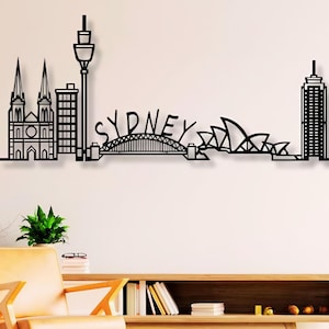 Sydney Dxf Svg Png Files Australia Sydney Skyline Wall Art Cut File For Cnc Plasma Laser Glowforge Cricut