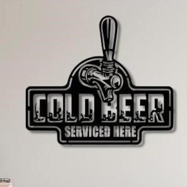 Cold Beer Dxf , Svg , Png , files , Laser cut , Beer , sign , Wall art , For , Cnc , cut , Laser , Plasma , Cricut , Glowforge